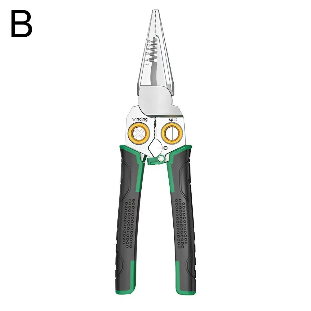 Alicates Pelacables 8/7 en 1 Multifunción, cortador de cables de electricista, pelacables, herramientas de reparación de bobinado