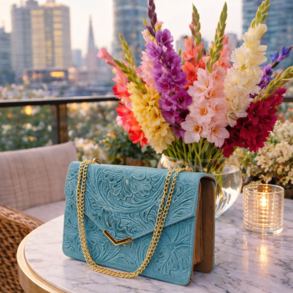 Ali Azul Bolso Clutch Ali