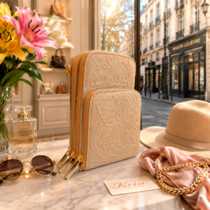 Porta Celular Triple de Piel Cincelada Premium