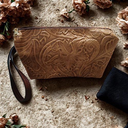 Cosmetiquera en Piel Genuina Suave