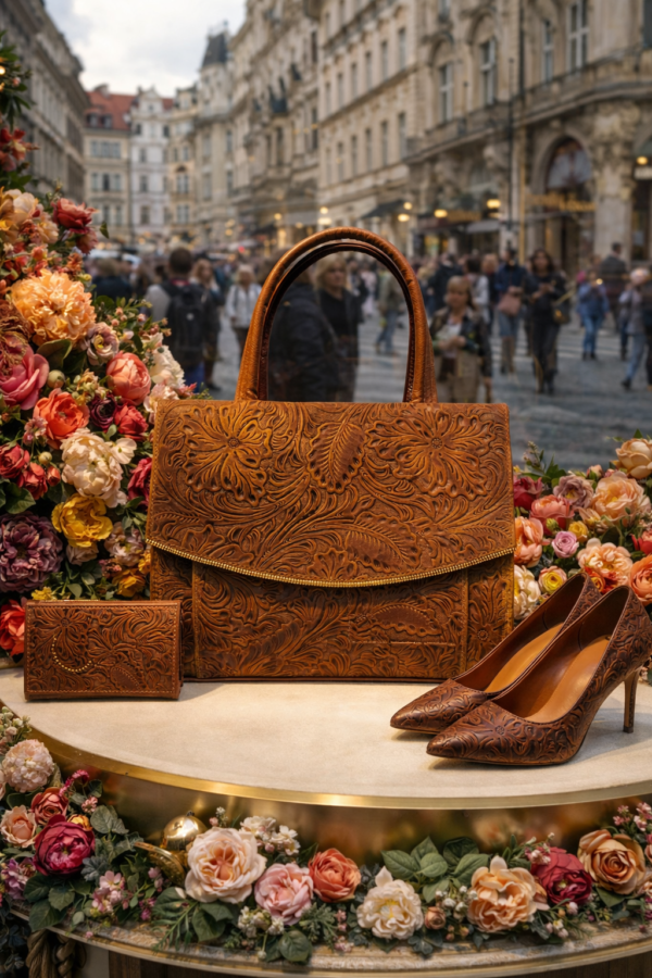 Fernada Marron Bolso Fernanda de Piel Cincelada Premium